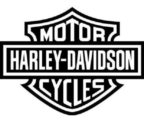 Vinilo Sticker Logo Harley Davidson Moto Fibra De Carbono