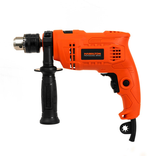 Taladro Percutor Eléctrico 500w Mandril 13mm Hamilton Htp001 Color Naranja Frecuencia 50 Hz x 60 Hz