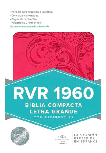 Biblia Reina Valera 1960 Rosa Con Referencias Letra Grande