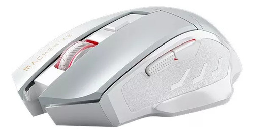 Mouse Gamer Inalámbrico Óptico Machenike M3 4800 Dpi Blanco Rgb Cable