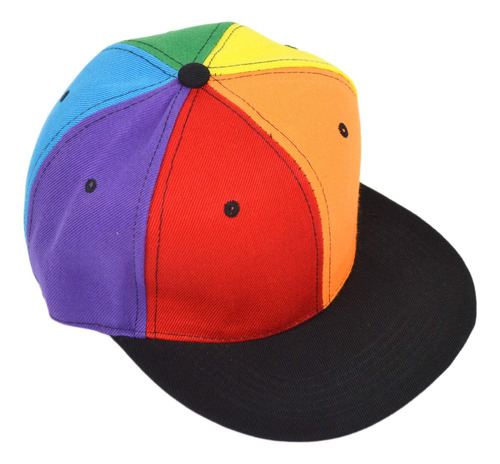 Pride Rainbow Panel Snapback Hat Lgbt Trucker Gorra De Béisb