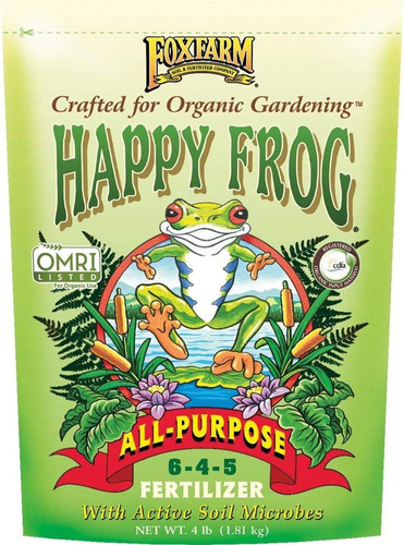 Foxfarm Fx14620 Happy Frog Fertilizante Multiuso, 4 Libras D