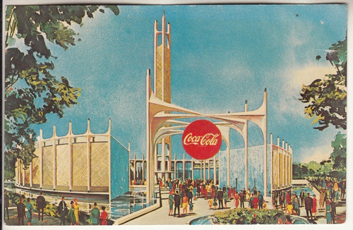 Postal Pabellon De Coca Cola Feria Mundial Nueva York 1964