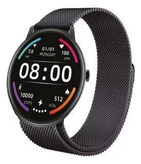 Smartwatch Nictom Nt16 1,28 Notificaciones + Malla Metálica Color de la caja Negro Color de la malla Negro