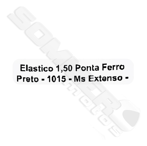 Elastico Com Ponta De Ferro 1.50m Preto Ms Extensor