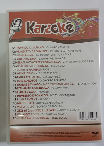Dvd Karaokê Sertanejo Universitário - Aqui O Cantor É Você ! Edição Limitada