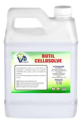 1 Litro Concentrado De Butil Cellosolve Vitraquim Materia