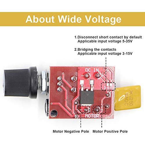 Controlador De Velocidad De Motor Pwm De 3v 6v 12v 24v ...