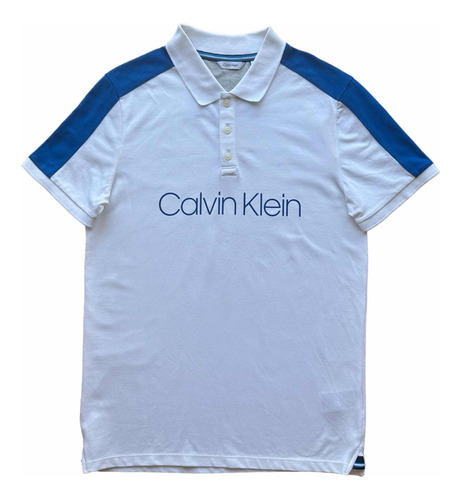 Camiseta Tipo Polo Calvin Klein Hombre Talla S F053 Original