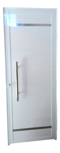 Porta Lambril Alumínio 210x90 Com Frisos E Puxador De Inox.