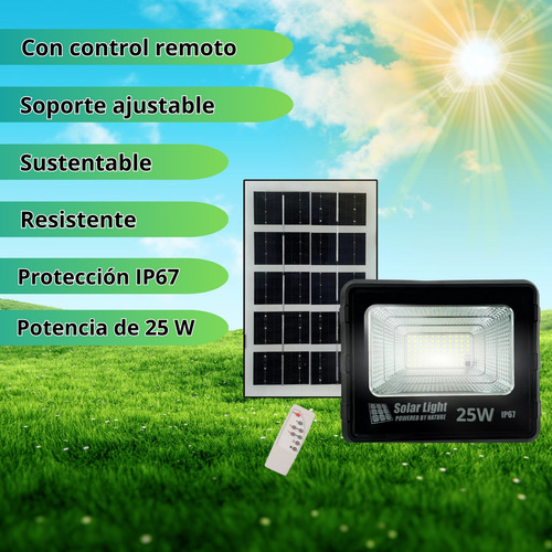 2 Pack Reflector Luz Led Solar 25w Ip67 Exteriores