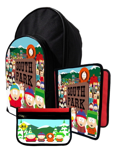 Kit Mochila+ Carpeta+ Cartu De South Park  #558