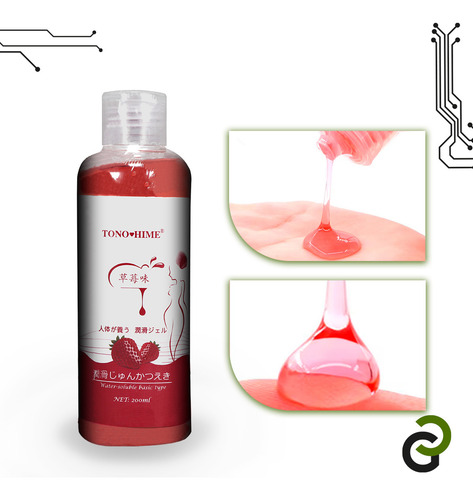 Lubricante Intimo De Sabores Greenclef A Base De Agua Corporal Sabor Y Aroma A Frutas Fresa 200 Ml