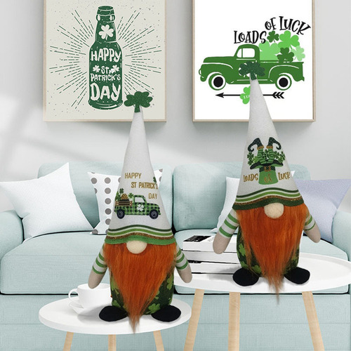 K Decoración Verde Sin Rostro Con Gnomos De San Patricio