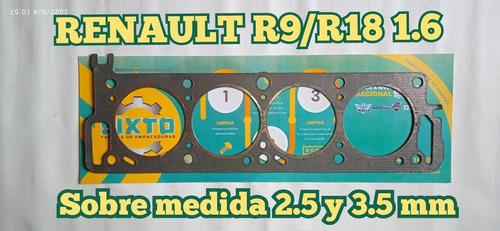 Empacadura Renault R9 R18 Sobre Medida 2.5 Mm