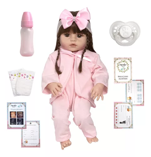 Boneca Reborn Mercado Livre Bebê Corpo De Silicone 13 Itens