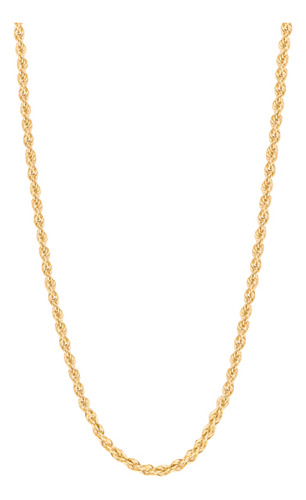 Corrente Em Ouro 18k Corda Laser 45cm 3.3 Mm