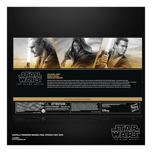 Star Wars The Black Series Qui-gon Jinn, Darth Maul, Obi-wan