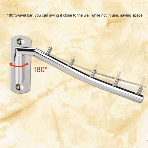 Ba Perchero De Pared De Acero Inoxidable Con Brazo Giratorio