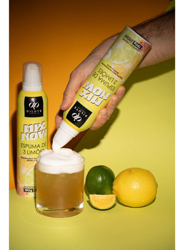 Espuma Para Drinks Gin Mix Now 3 Limões Dilute 200ml
