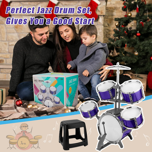 Juego De Batería Niños Pequeños Morado Navidad