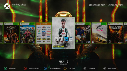 Xbox 360 Con Rgh Con 2 Controles Dd 1tb 230 Ju3gos Negro (Usado)