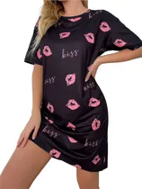 Comprar Bata Pijama, Para Dama Estampado Con Labios