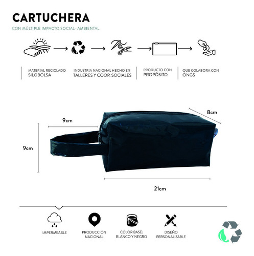 Imagen 5 de 10 de Cartuchera Escolar Urbana Grande Ecológica De Silobolsa