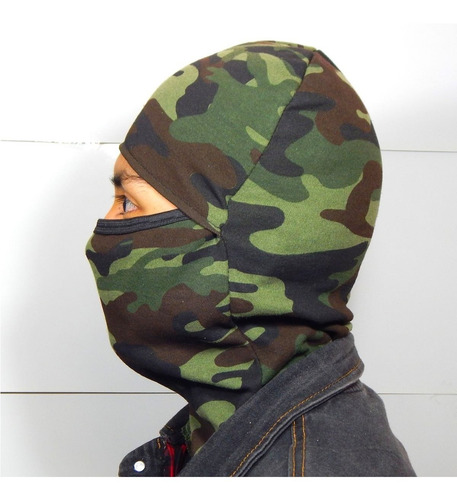 Imagen 4 de 5 de Mascara Tactica Balaclava Frio Moto Gorro Tactica Bosque