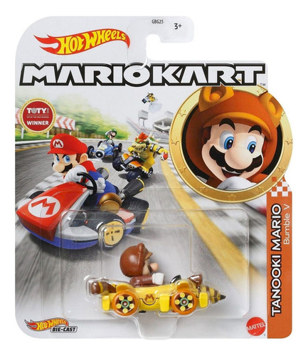 Tanooki Mario - Bumble V - Mario Kart - 1/64 - Hot Wheels