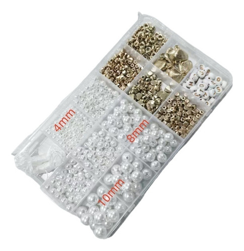 Kit De Cuentas, Joyas Diy De Pulseras Y Bolsa De Materiales.
