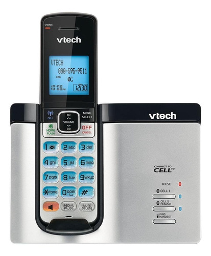 Teléfono VTech DS6611-2 inalámbrico - color negro/plateado