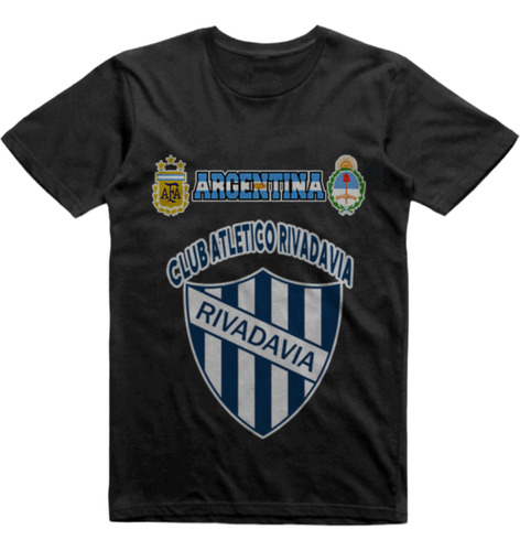 Remera Infantil Negra Rivadavia De Necochea