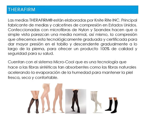 Calcetín Therafirm Media Compresión Cab Marino 15-20 Grande