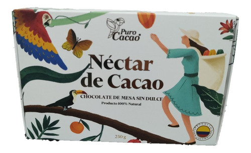 Chocolate De Mesa Premium Sin Azucar 98% Cacao 250 Gramos