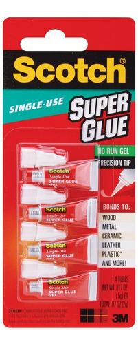 Super Glue Gel 4 Tubo Un Solo Uso 3