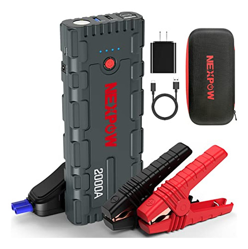Nexpow 2000a Peak Car Starter Con Usb Quick Charge 3.0 (hast