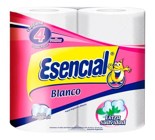 Papel Higienico Esencial Bco 4x30 Mt