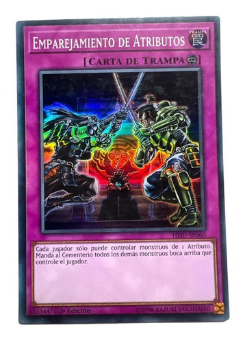 Yugioh Emparejamiento De Atributo Hisu