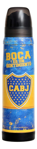 Termo Boca Juniors Lumilagro Acero 1 Lt Cuero