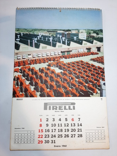 Imagen 2 de 9 de Antiguo Almanaque Pirelli 1961 Impecable Ro 1832