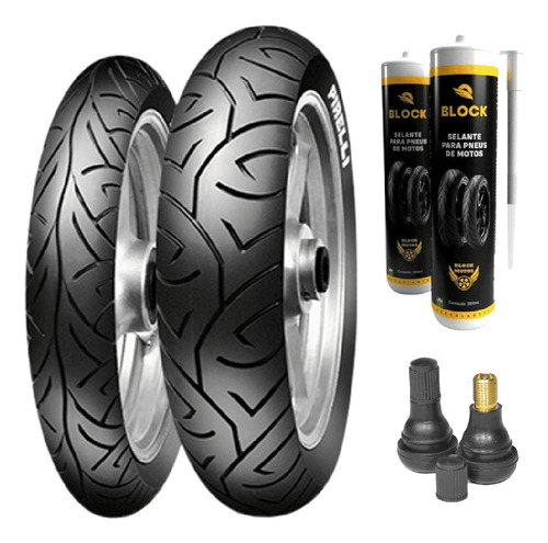 Par Pneus 110/70-17 + 130/70-17 Sport Demon+selantes+bicos