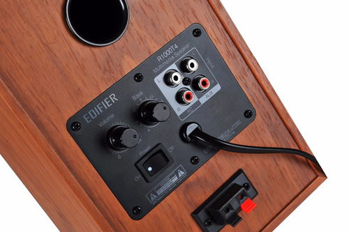 Parlante 2.0 Edifier R1000 T4 Marron 100% Madera Doble Rca