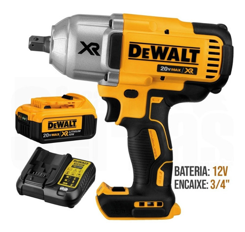 Imagem 1 de 10 de Chave De Impacto 20v Max Li Ion 3/4 Dcf897b-b3 C/bat Dewalt