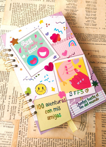 Libro 100 Aventuras Con Mis Mejores Amigas Personalizado