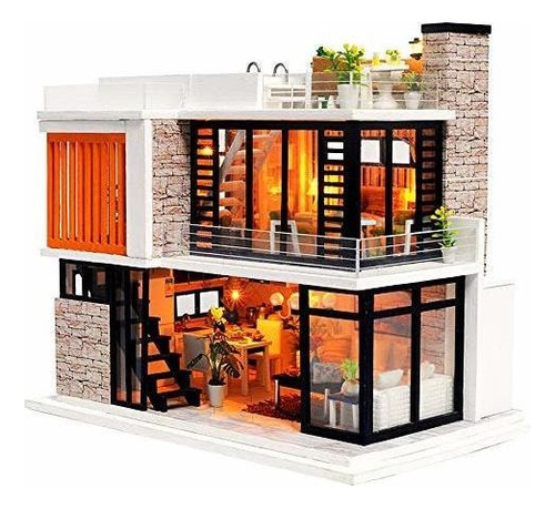 Miniatura De Casa De Muñecas Spilay Con Muebles, Kit De Cas