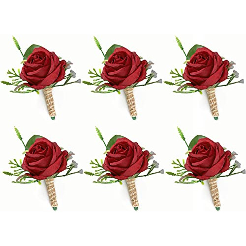 Boutonnières De Rosa Vino Hombres, Boutonnière Hecha ...