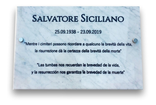 Placas Mármol Cementerio Recordatoria Granito Lapida 60x30cm