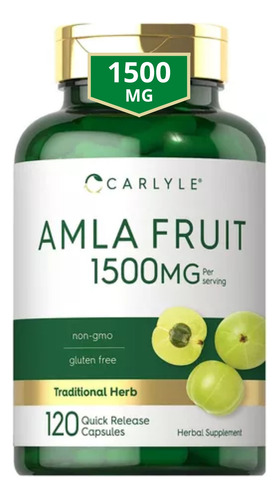 Amla Fruit Amalaki 1500mg 120 Capsulas Herbal Indio 