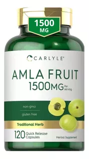 Amla Fruit Amalaki 1500mg 120 Capsulas Herbal Indio